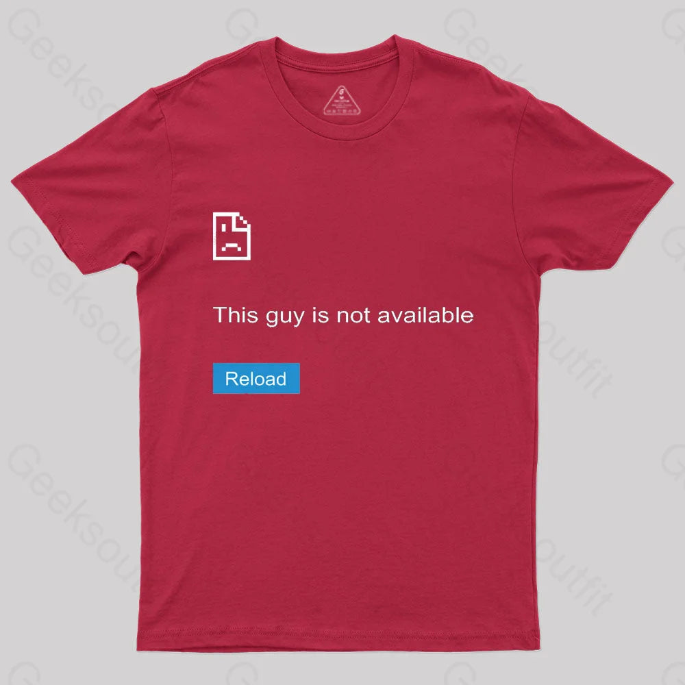 Funny Error Geek T-Shirt Red / S