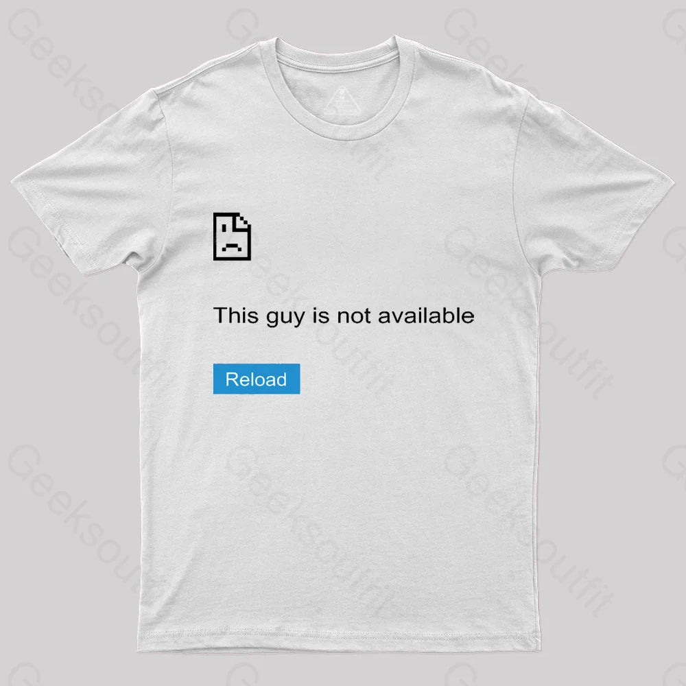 Funny Error Geek T-Shirt White / S