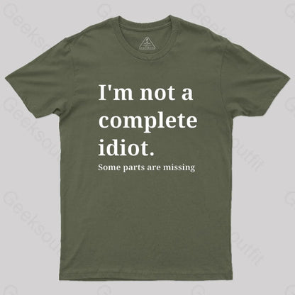 Funny Idiot T-Shirt Army Green / S