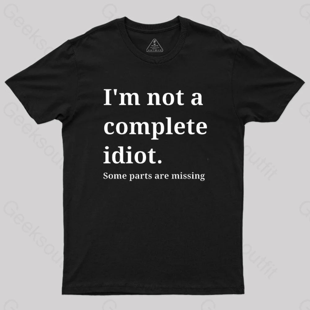 Funny Idiot T-Shirt Black / S