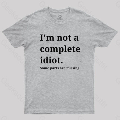 Funny Idiot T-Shirt Grey / S