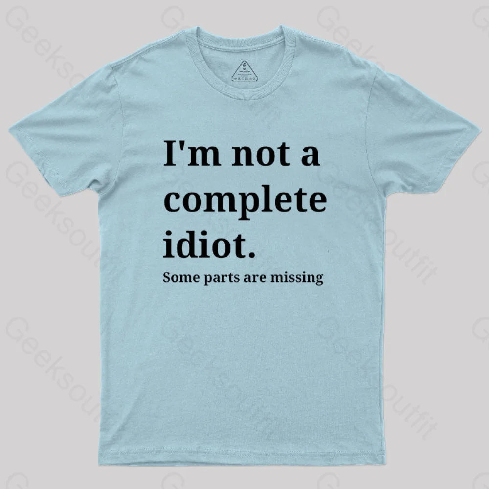 Funny Idiot T-Shirt Light Blue / S