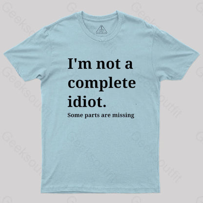 Funny Idiot T-Shirt Light Blue / S