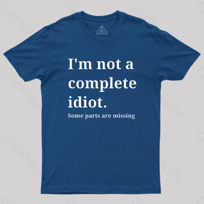 Funny Idiot T-Shirt Navy / S