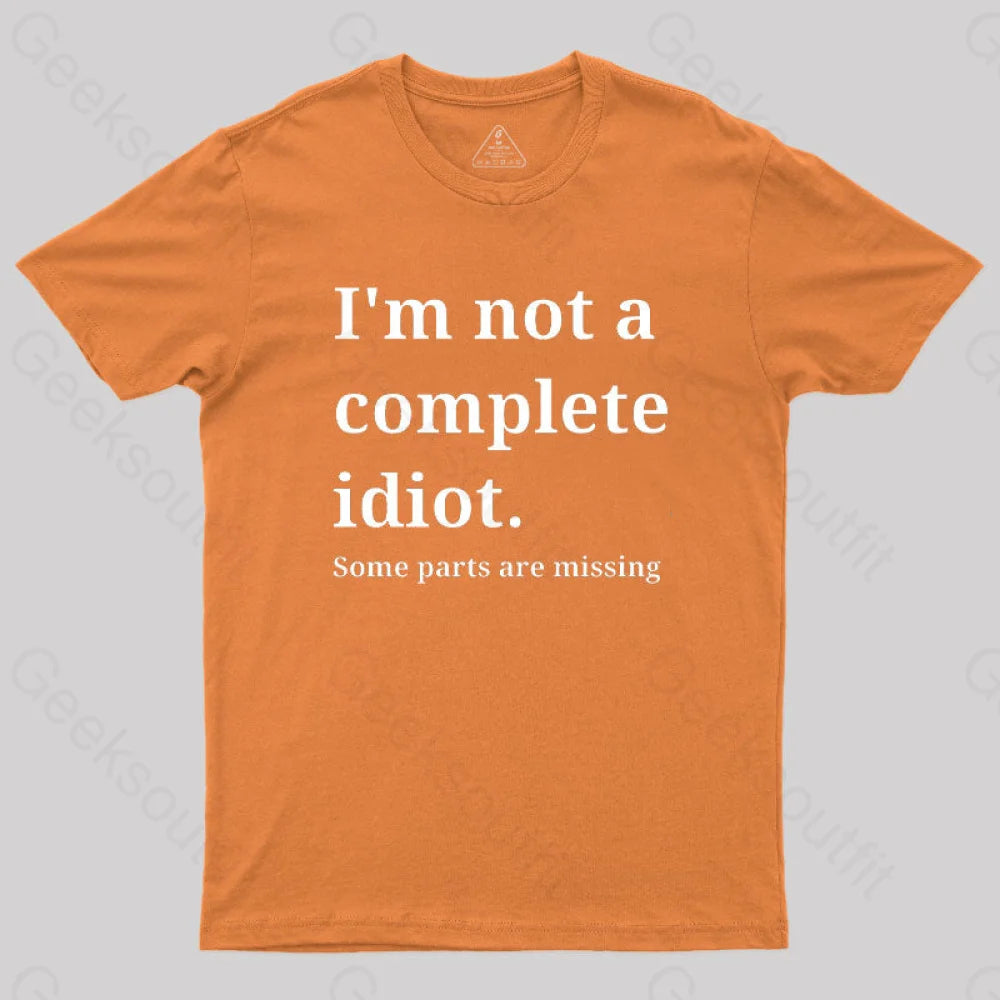 Funny Idiot T-Shirt Orange / S