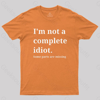 Funny Idiot T-Shirt Orange / S