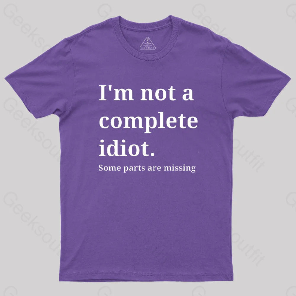 Funny Idiot T-Shirt Purple / S