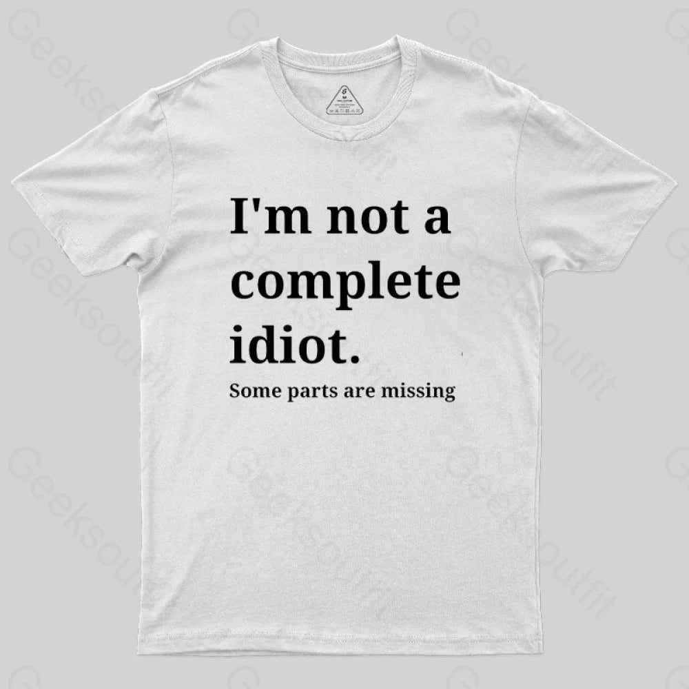 Funny Idiot T-Shirt White / S