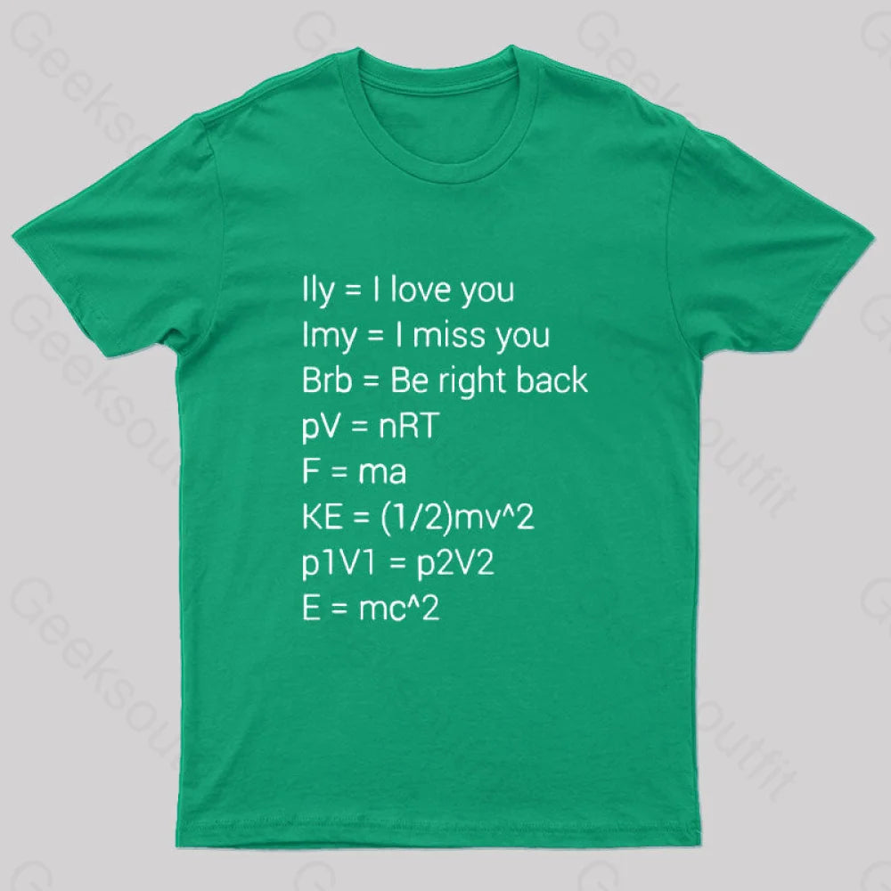 Funny Math Formula Nerd T-Shirt Green / S