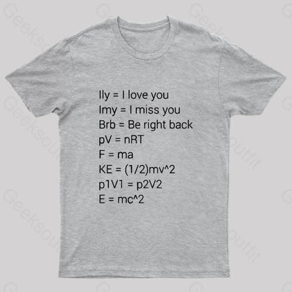 Funny Math Formula Nerd T-Shirt Grey / S