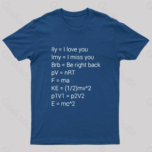 Funny Math Formula Nerd T-Shirt Navy / S