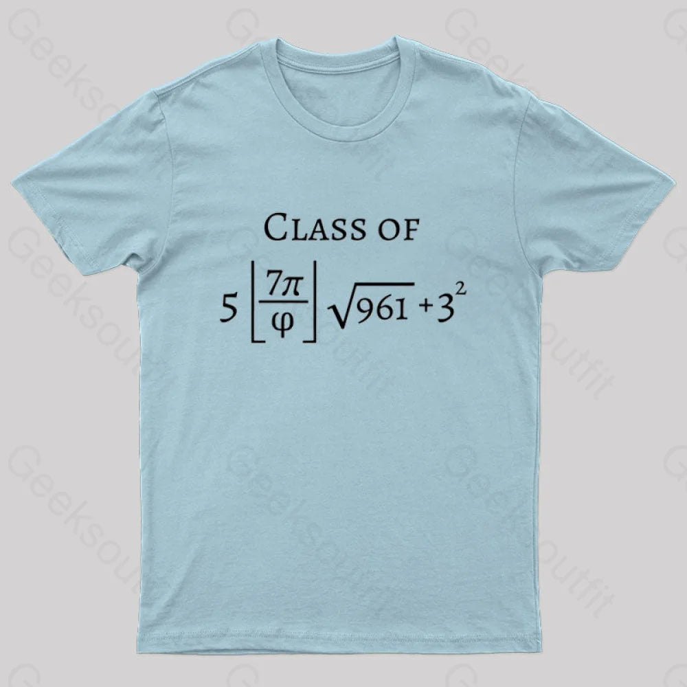 Funny Math Geek T-Shirt Light Blue / S