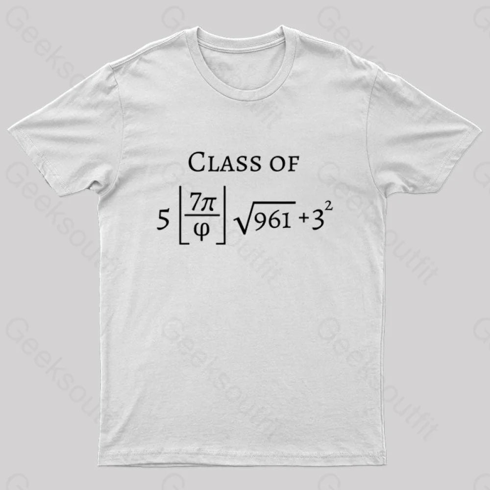 Funny Math Geek T-Shirt White / S