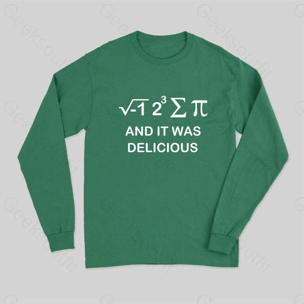 Funny Math Long Sleeve T-Shirt Green / S