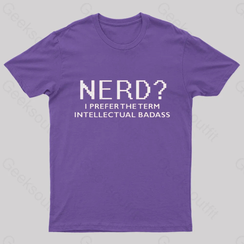 Funny Nerd Geek T-Shirt Purple / S