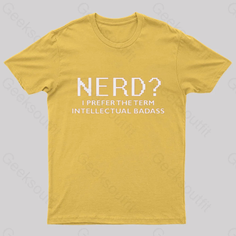 Funny Nerd Geek T-Shirt Yellow / S