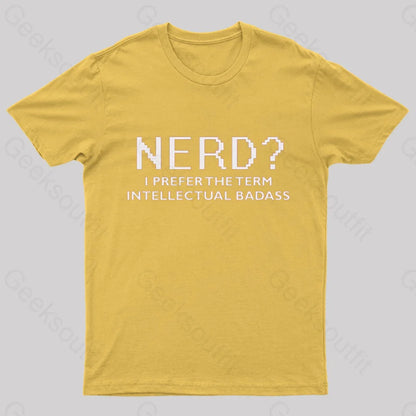 Funny Nerd Geek T-Shirt Yellow / S