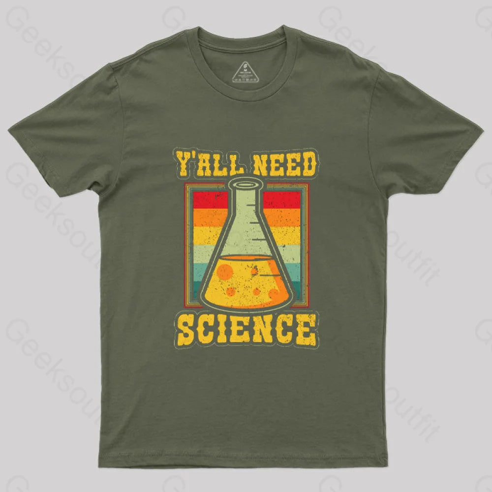 Funny Physics T-Shirt Army Green / S