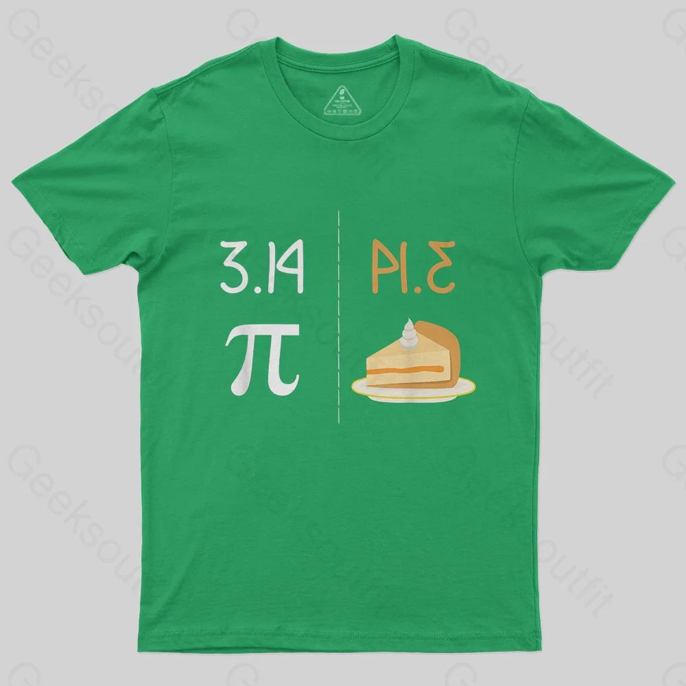 Funny PI Mirror Image Of 3.14 Is PIE T-Shirt - Geeksoutfit