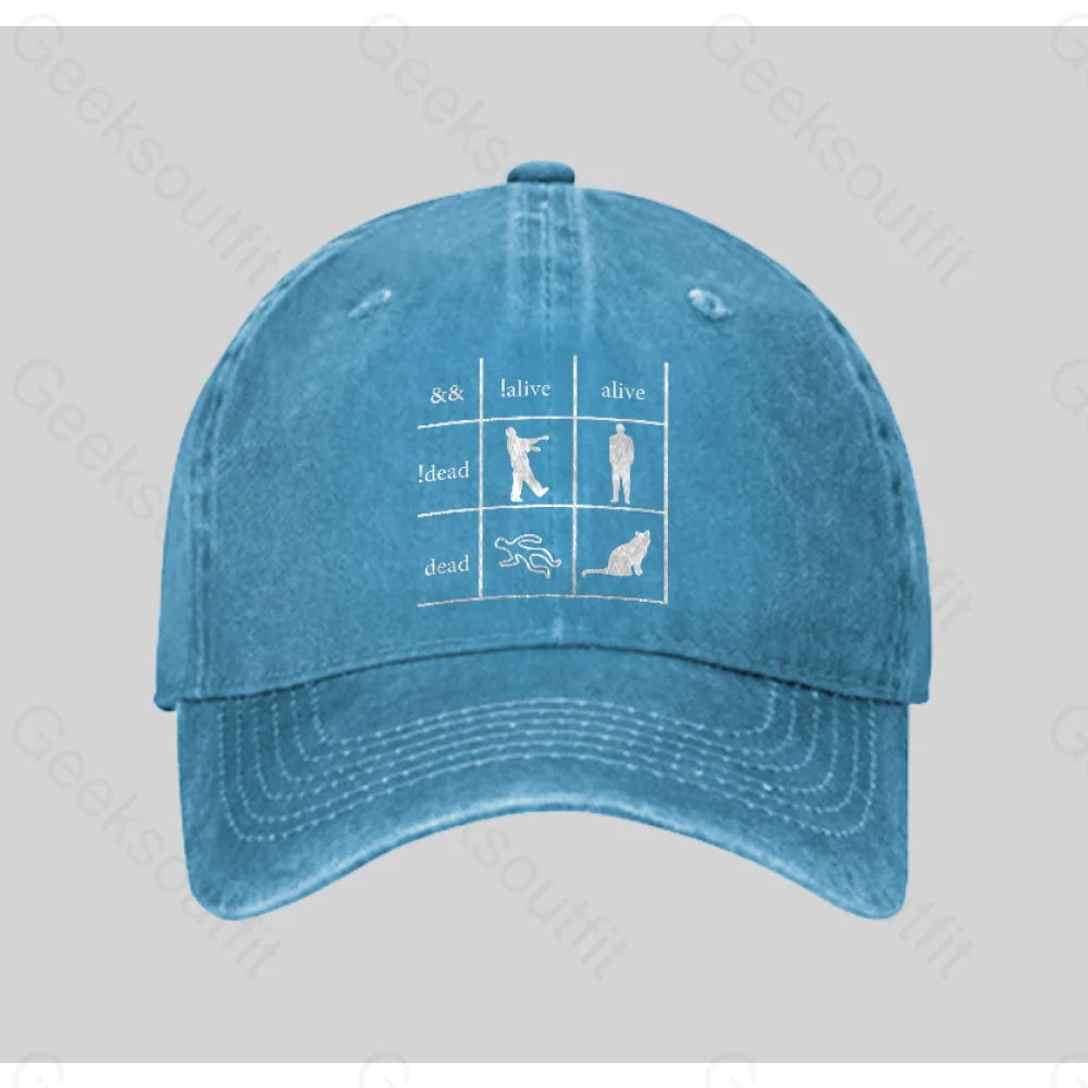 Funny Programmer Washed Vintage Baseball Cap Blue