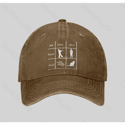 Funny Programmer Washed Vintage Baseball Cap Natural