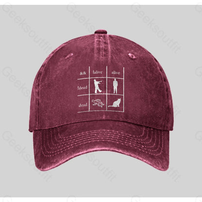 Funny Programmer Washed Vintage Baseball Cap Red