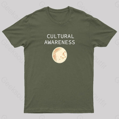 Funny Science Cultural Awareness T-Shirt Army Green / S