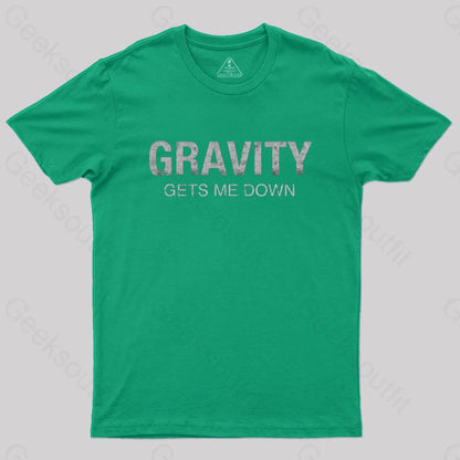 Funny Science Gravity Joke T-Shirt Green / S