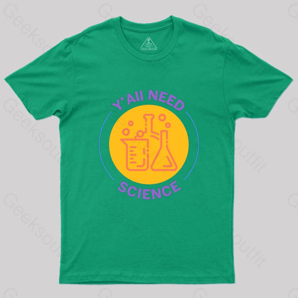 Funny Science T-Shirt Green / S