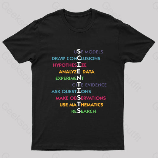 Funny Scientist Crossword Puzzle Geek T-Shirt Black / S