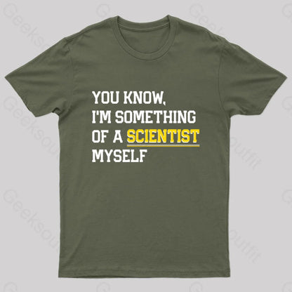 Funny Scientist Meme Physics Programmer Quantum Science Geek T-Shirt Army Green / S