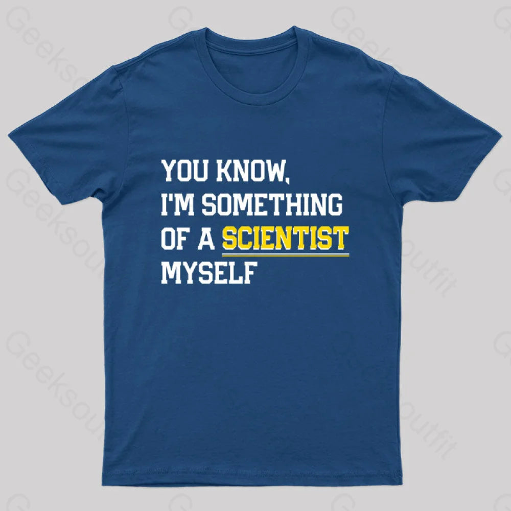 Funny Scientist Meme Physics Programmer Quantum Science Geek T-Shirt Navy / S