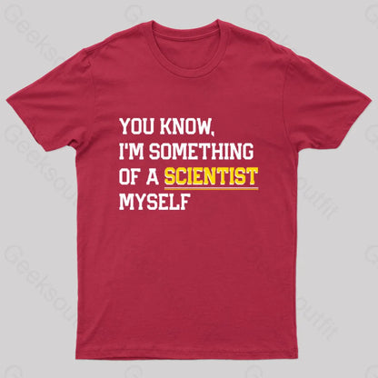 Funny Scientist Meme Physics Programmer Quantum Science Geek T-Shirt Red / S