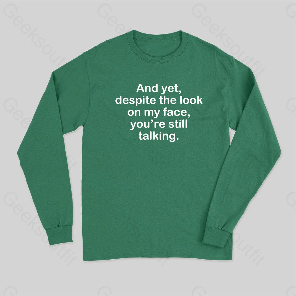 Funny Words Long Sleeve T-Shirt Green / S