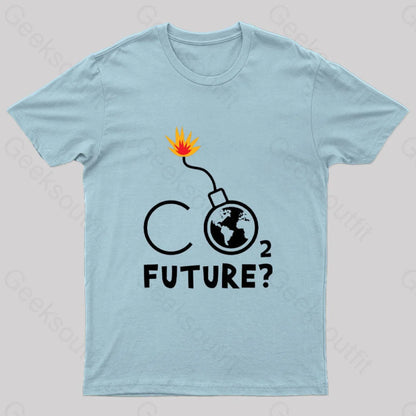 Future Carbon Dioxide Explosion? T-Shirt Light Blue / S