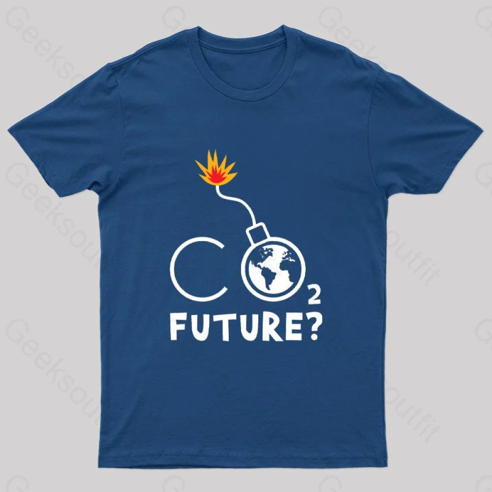 Future Carbon Dioxide Explosion? T-Shirt Navy / S