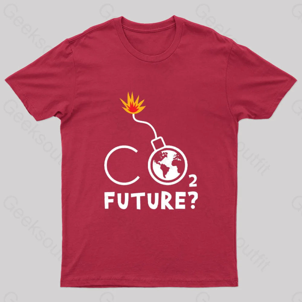 Future Carbon Dioxide Explosion? T-Shirt Red / S