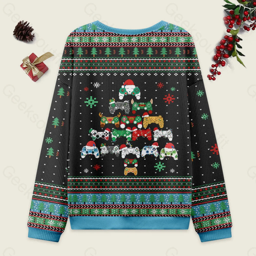 Gamepad Christmas Tree Ugly Sweater Men’s Style-S