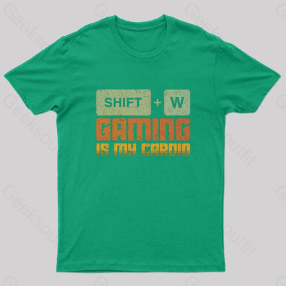 Gaming Is My Cardio Geek T-Shirt Green / S