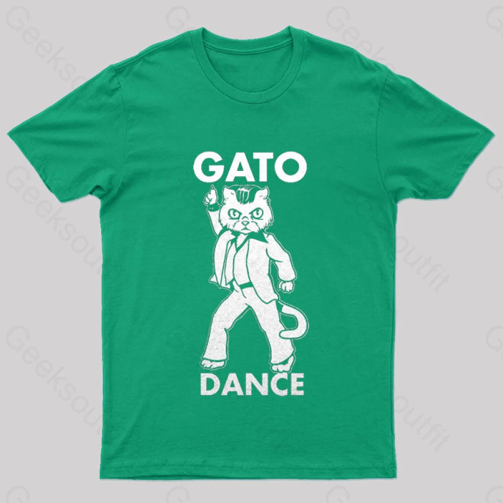 Gato Dance T-Shirt Green / S