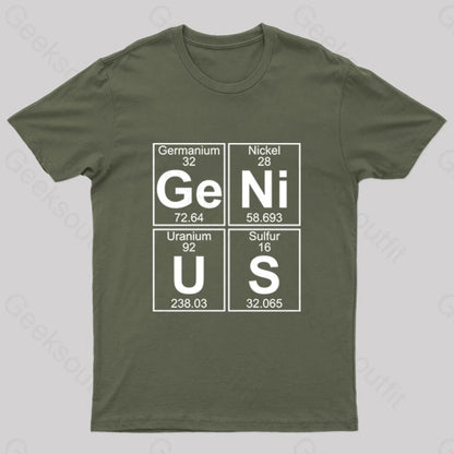 Ge-Ni-U-S (Genius) T-Shirt Army Green / S