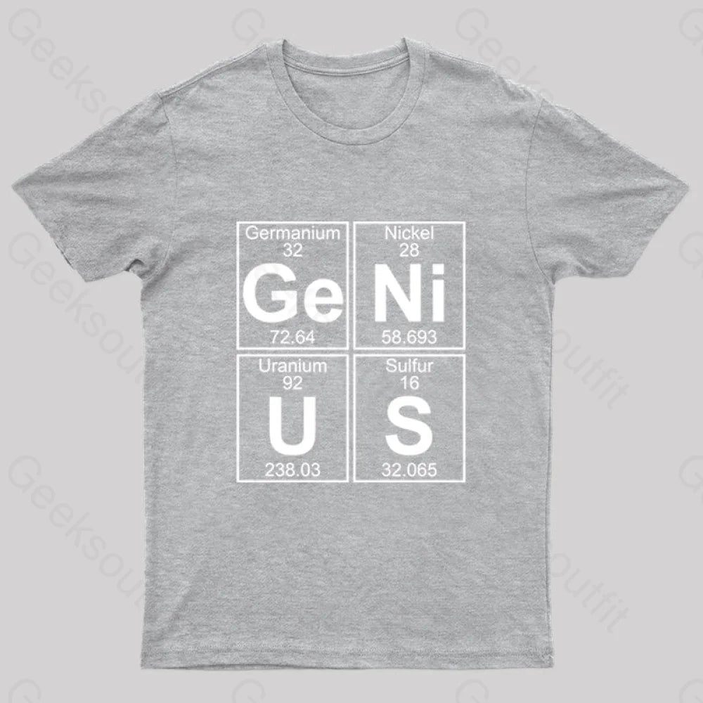 Ge-Ni-U-S (Genius) T-Shirt Grey / S