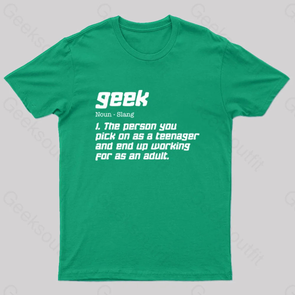 Geek Definition Nerd T-Shirt Green / S