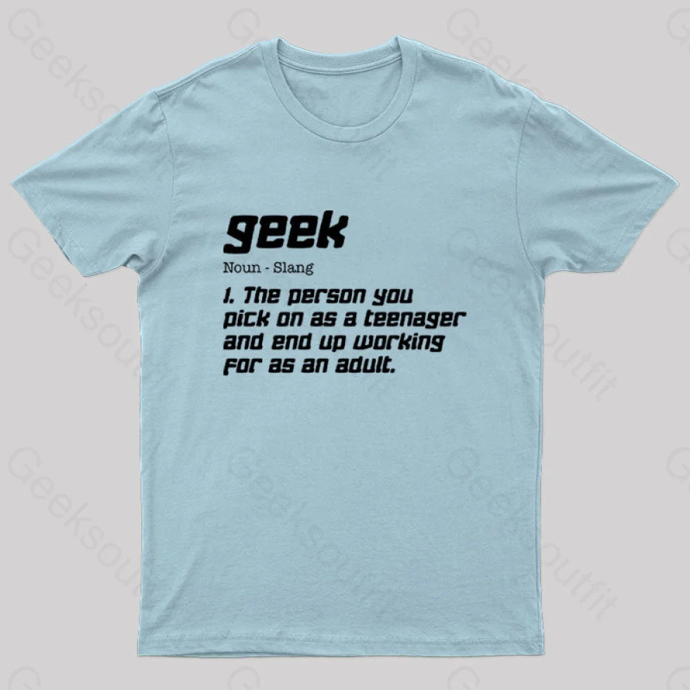 Geek Definition Nerd T-Shirt Light Blue / S