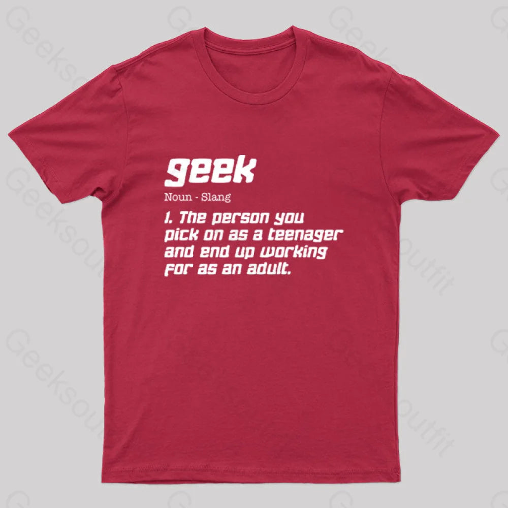 Geek Definition Nerd T-Shirt Red / S