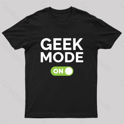 Geek Mode On Classic Nerd T-Shirt Black / S