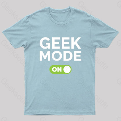 Geek Mode On Classic Nerd T-Shirt Light Blue / S