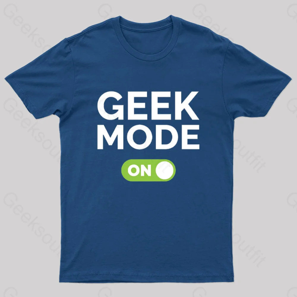 Geek Mode On Classic Nerd T-Shirt Navy / S