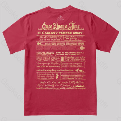 Geek Movie Collection Double-Sided Printing T-Shirt Red / S