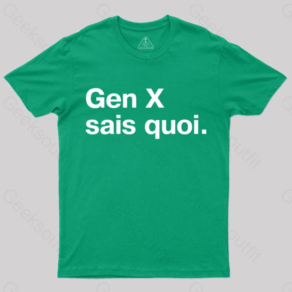 Gen X Sais Quoi Nerd T-Shirt Green / S